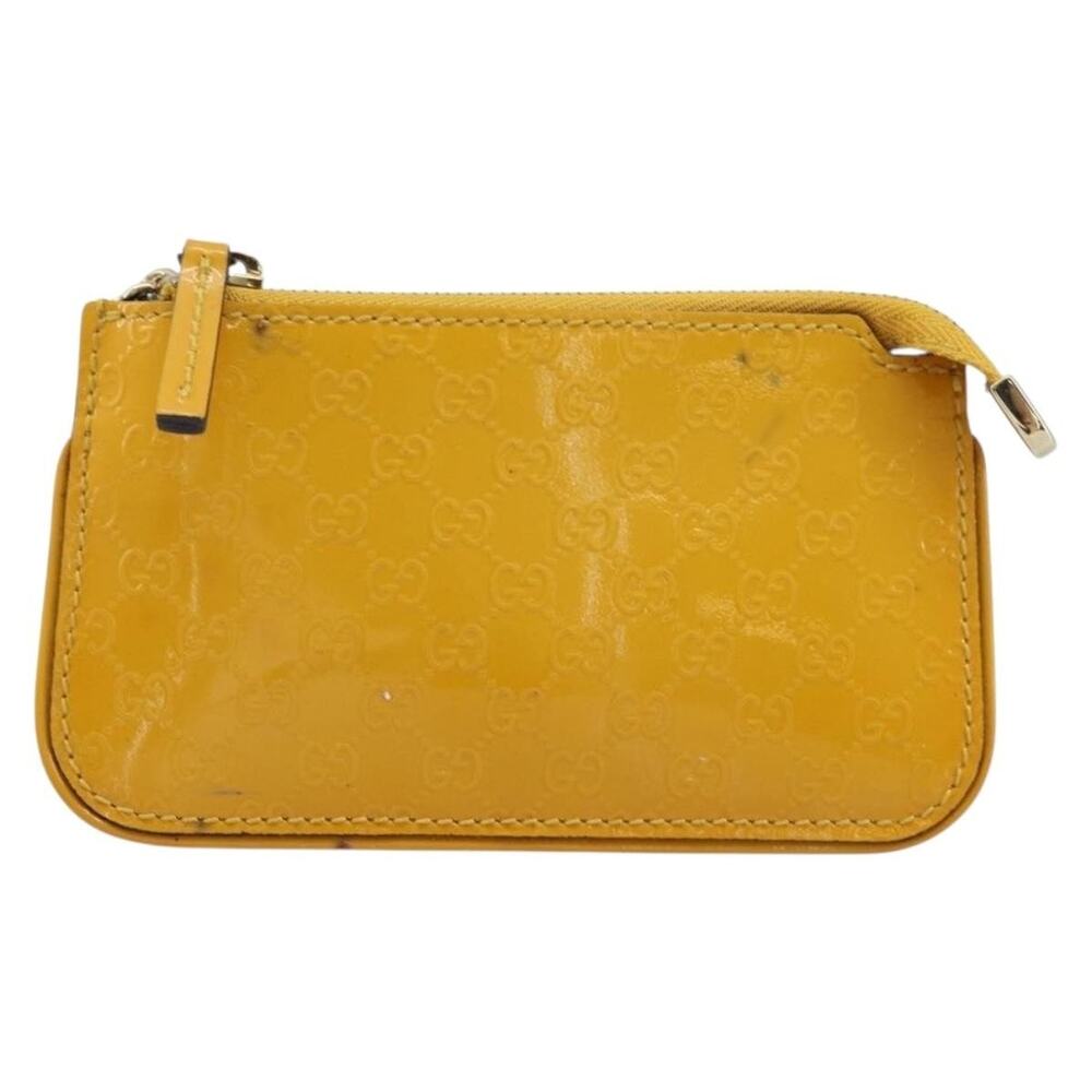 Gucci Micro GG Canvas Guccissima Coin Purse Yellow